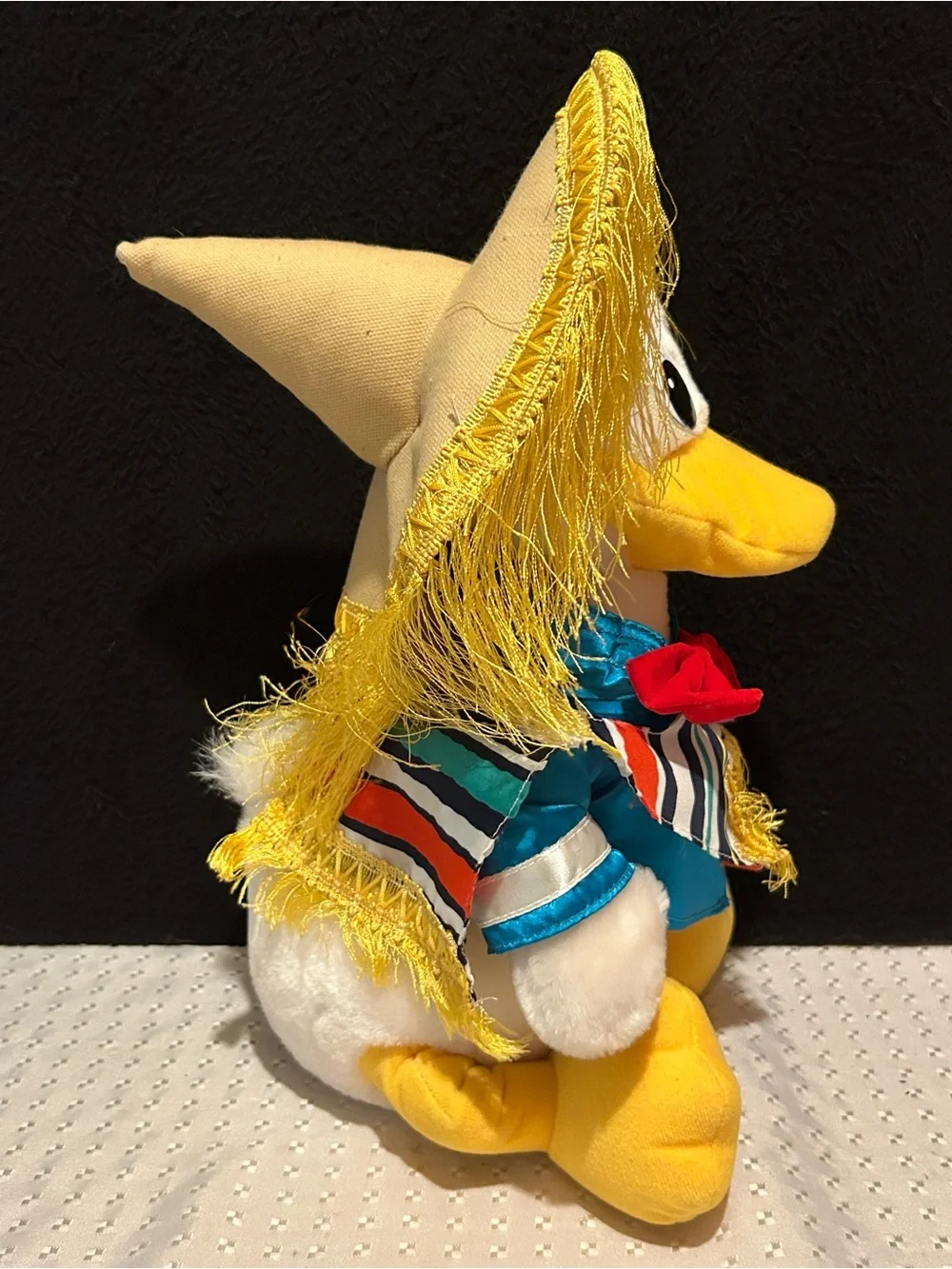 Vintage Disneyland Three Caballeros Donald Duck Plush 16 Mexico Disney